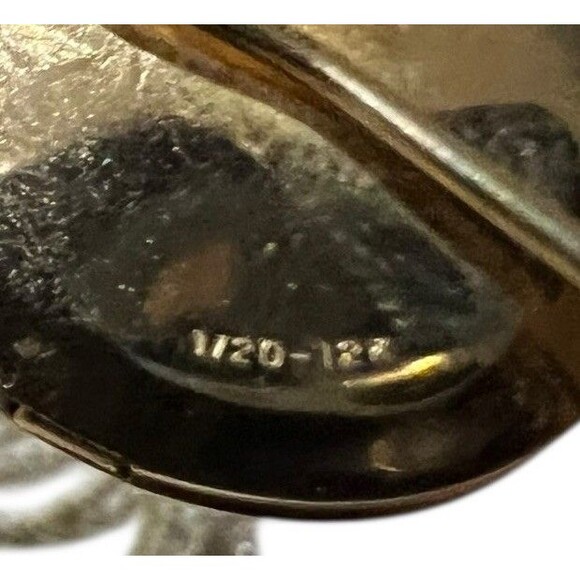 Vintage Stick Pin Set Cloisonné Floral Gold Tone + 1/20 12K GF Engraved Locket - Picture 8 of 8